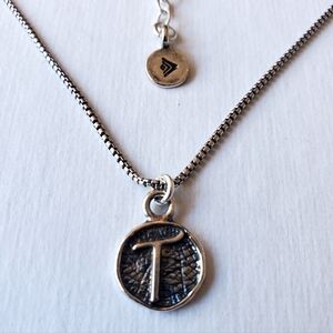 Silpada 925 Sterling Silver "T" Initial Necklace